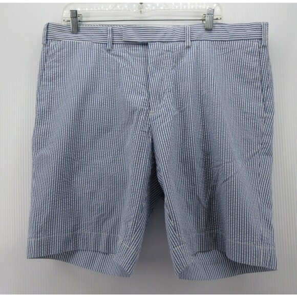 Ralph Lauren Polo Shorts 38 Suffield Seersucker Striped Chino Preppy - Picture 1 of 10